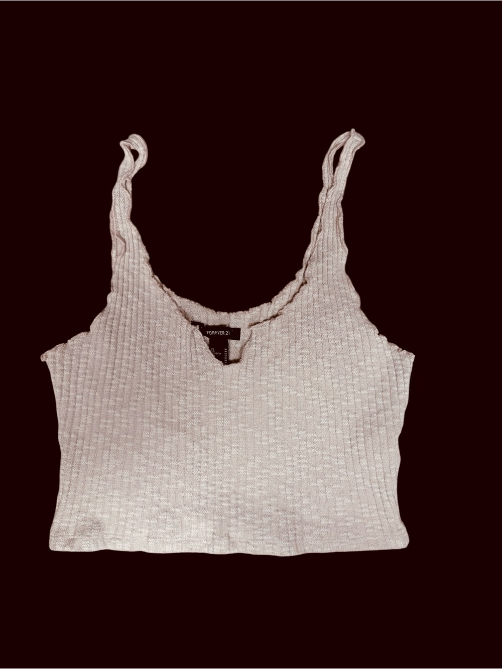 Forever 21 Ribbed Cropped Tank